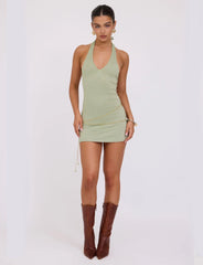 OPELI DRESS GREEN GREEN SPARKLE