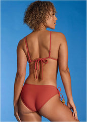 Beaded Triangle Bikini Top Cranberry