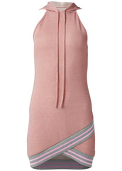 Hooded Detail Dress Pink