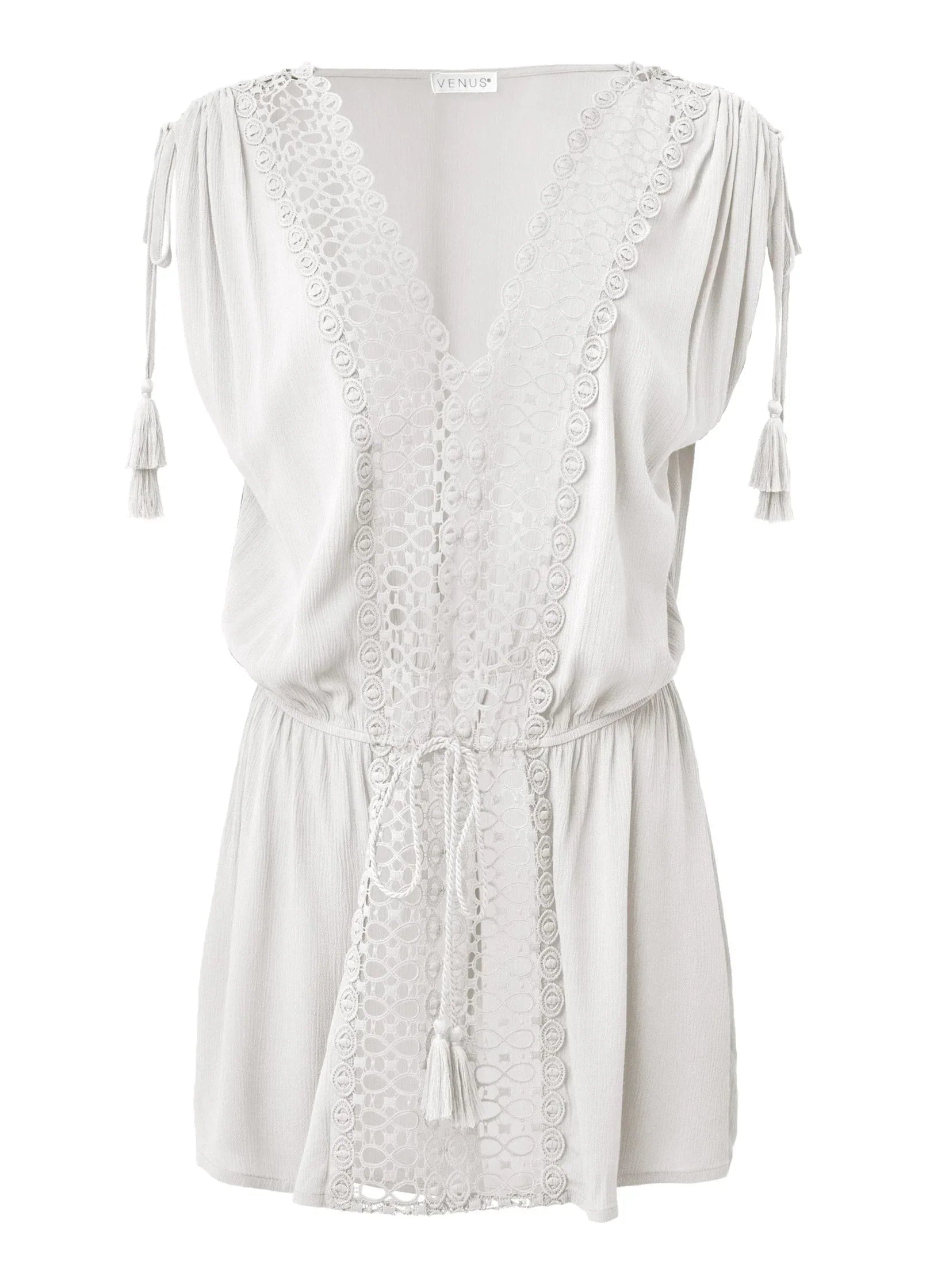 Sleeveless Cover Up Dress Pearl White