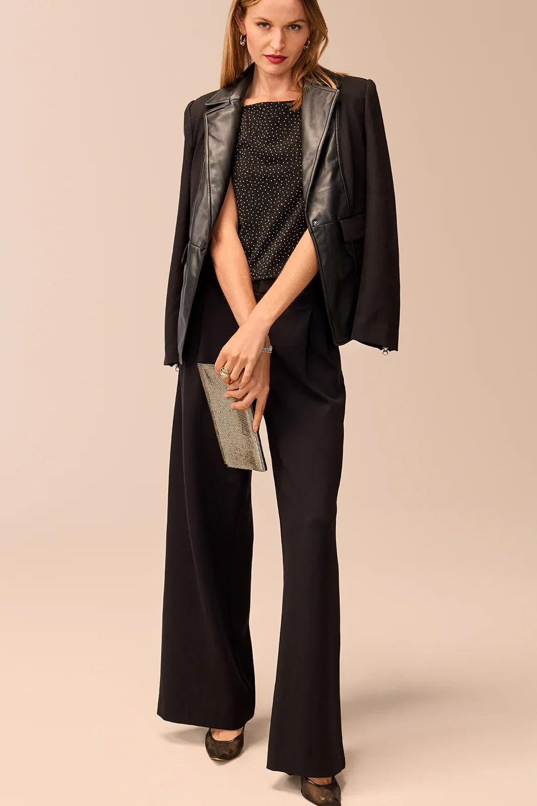 Kaiya Mixed Media Blazer