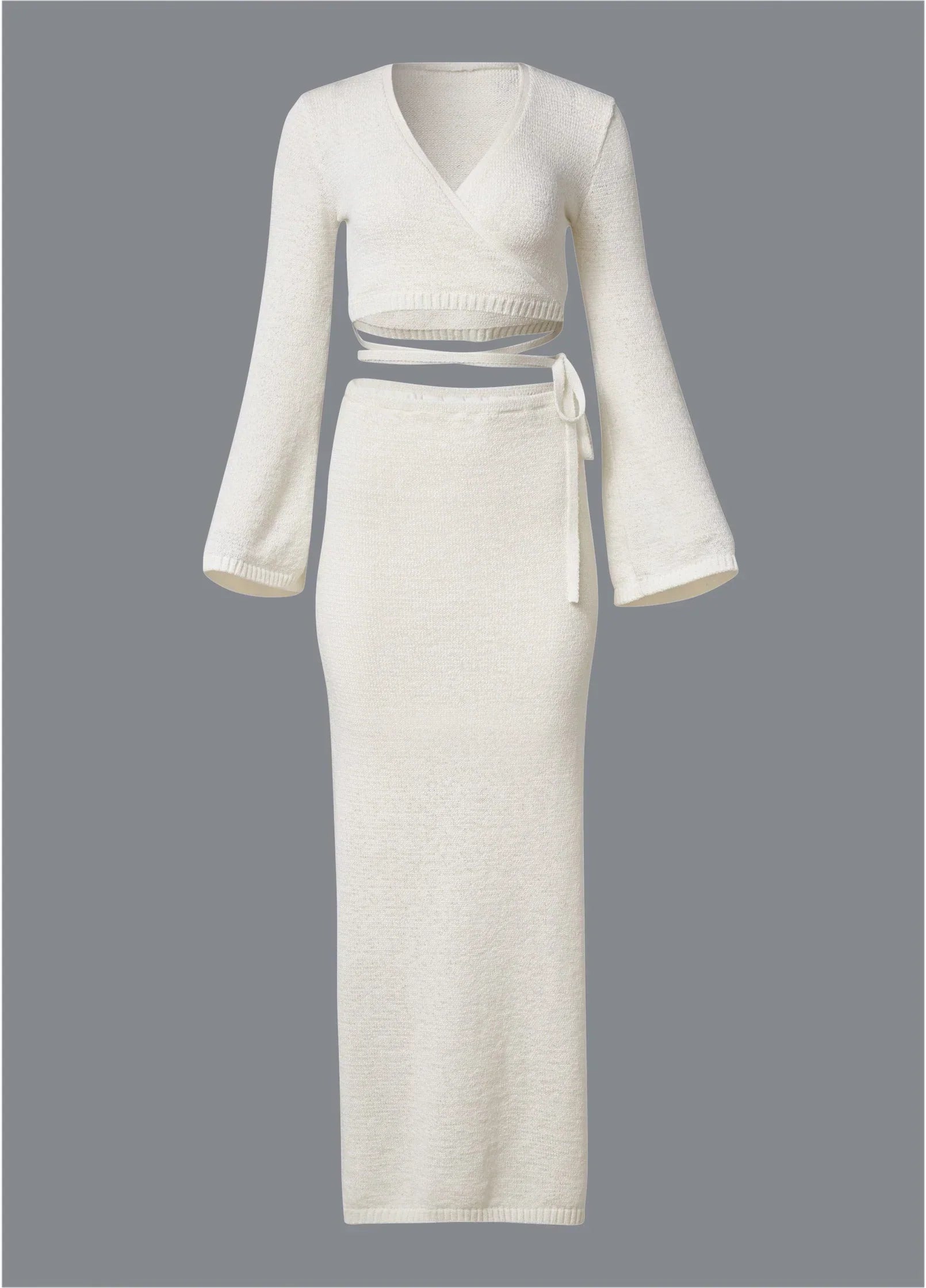 Two Piece Sweater Dress Cloud Dancer