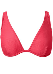 Underwire Swim Top Textured Sunset Pink