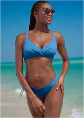 Lovely Lift Wrap Top Azure Blue