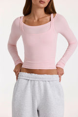 ButterCloud Layered Top in Blush