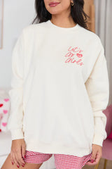Lucky Cowgirl Cream Graphic Sweatshirt
