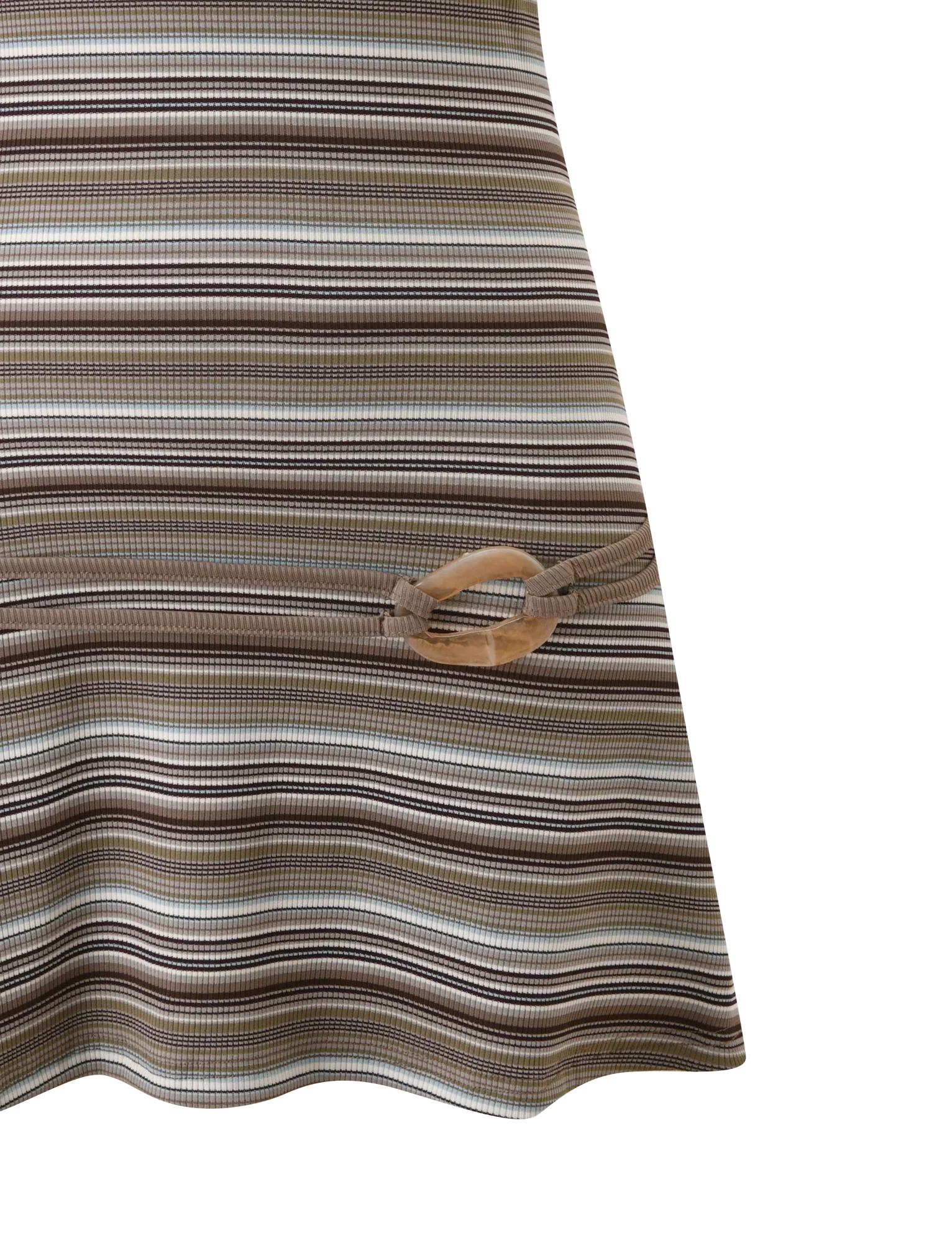 CELESTE MINI DRESS BROWN MULTISTRIPE