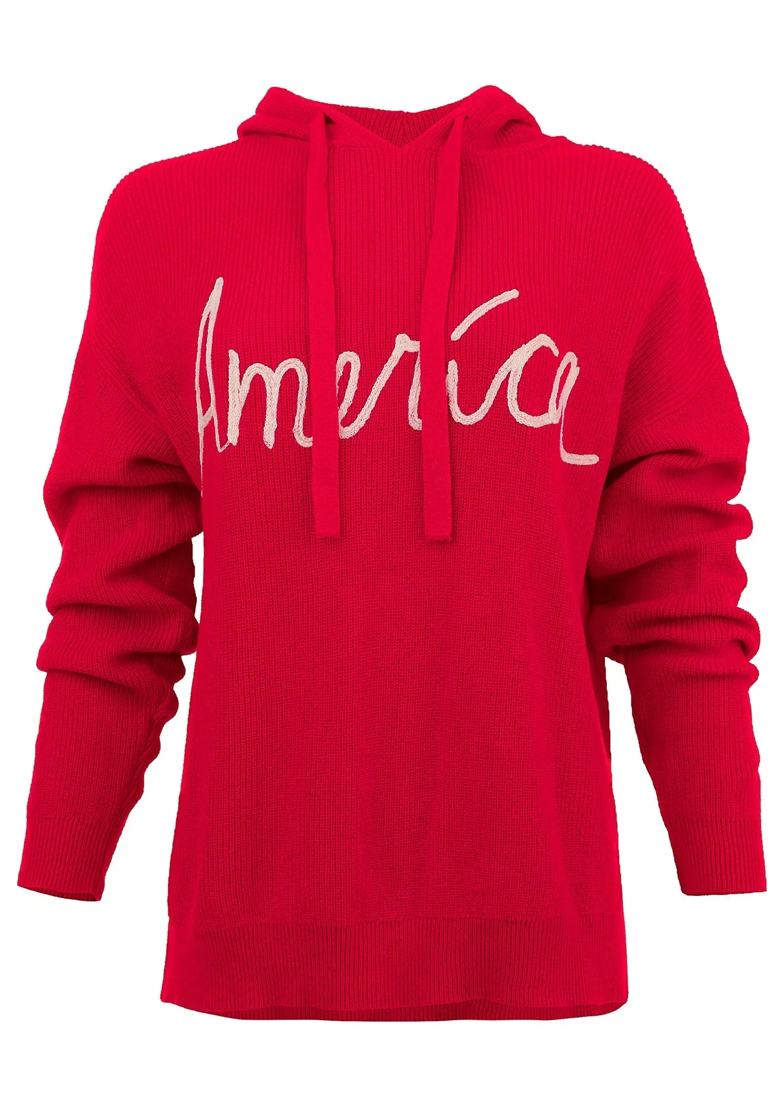 America Hoodie Sweater Racing Red Multi