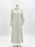Ruffle Collar Textured Maxi Dress