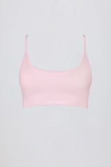 Super Sculpt Seamless Backless Sports Bra in Powder Pink