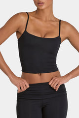 ButterCloud Crop Tank Top in Black