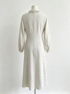 Ruffle Collar Textured Maxi Dress