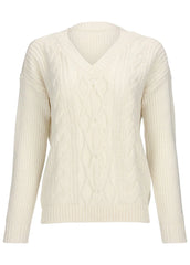 Cable Knit Sweater Off White