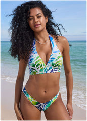 Bali Moderate Bikini Bottom Ombre Block Leaves