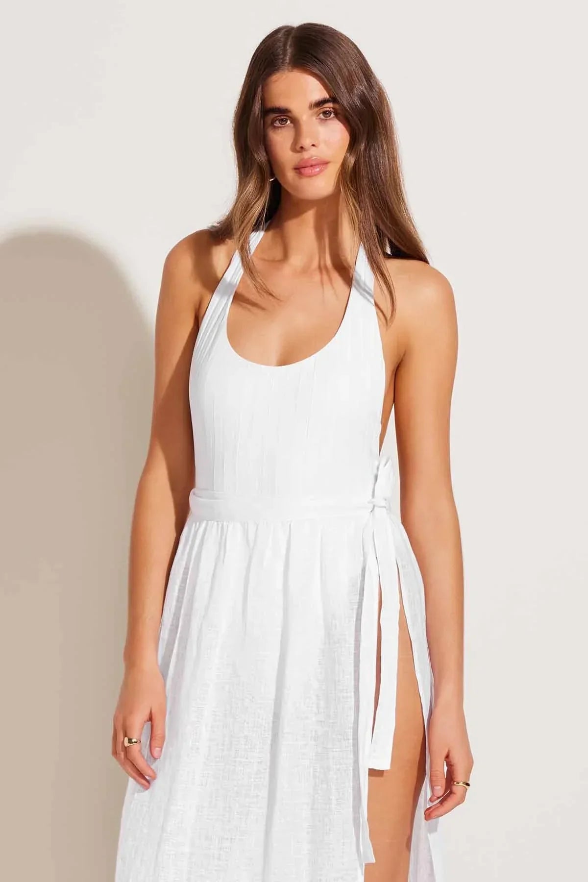 Vera Wrap Skirt White Ecolinen