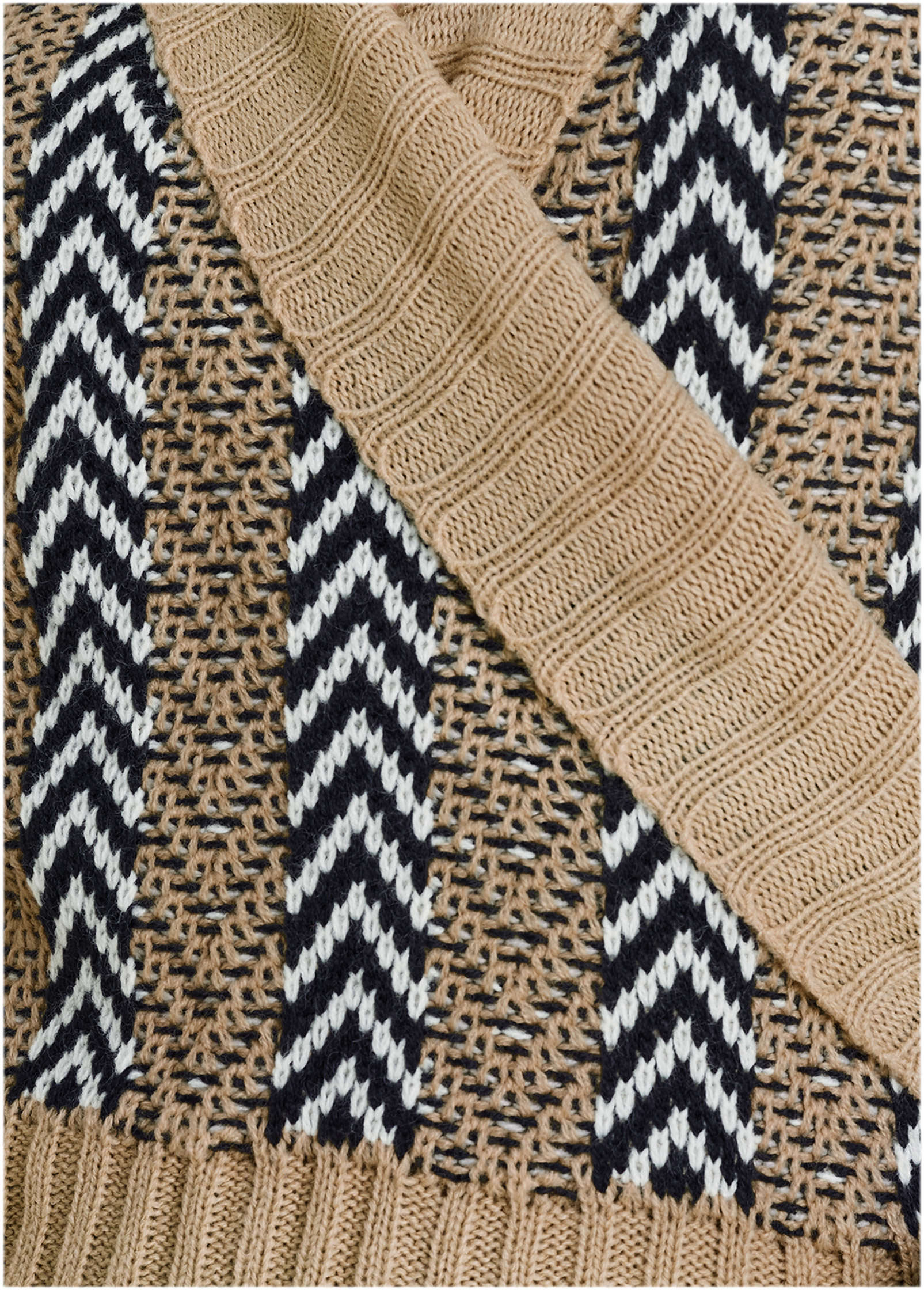 Wrap Cardigan Tan Combo