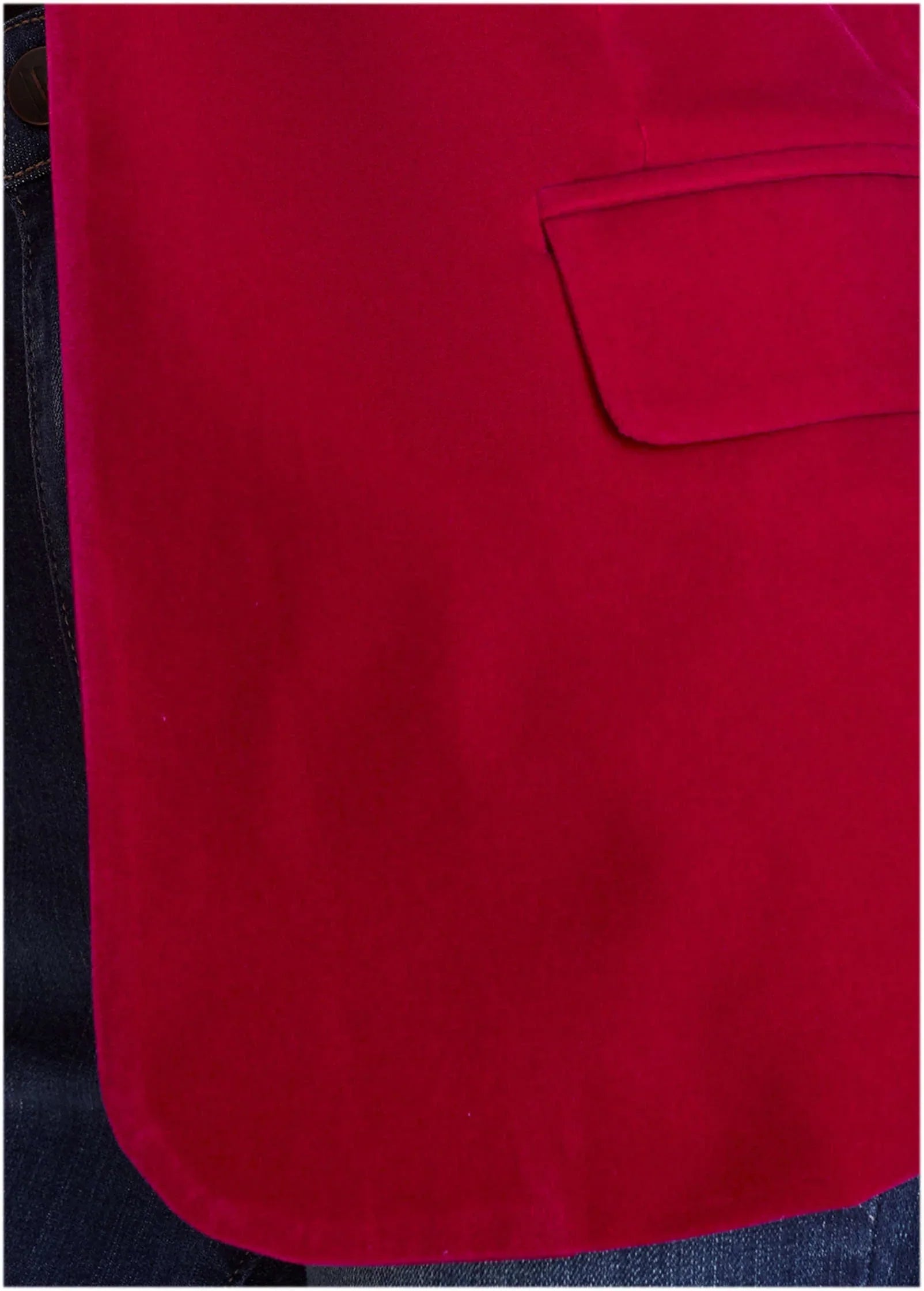 Velvet Blazer Red