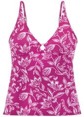 Triangle Halter Tankini Top Set Hot Field Floral