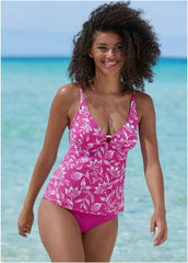 Triangle Halter Tankini Top Set Hot Field Floral