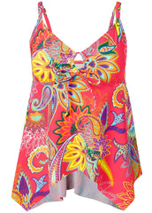 Sharkbite Hem Tankini Top Festive Occasion
