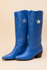 Vicki Cobalt Blue Star Western Boots FINAL SALE