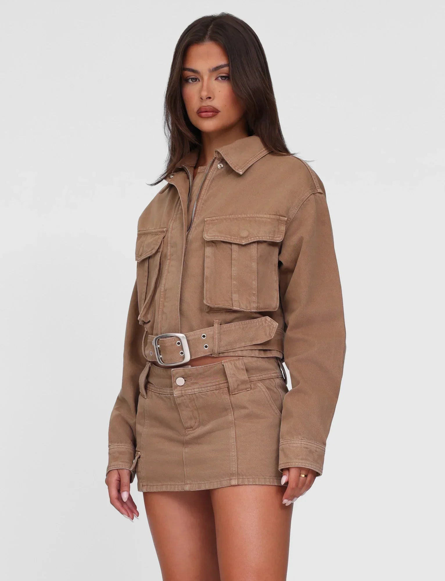 ZELIE JACKET NEUTRAL SANDBLAST WASHED TAN