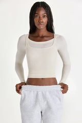 ButterCloud Layered Top in Coconut