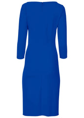 Ponte Ruched Dress Blue