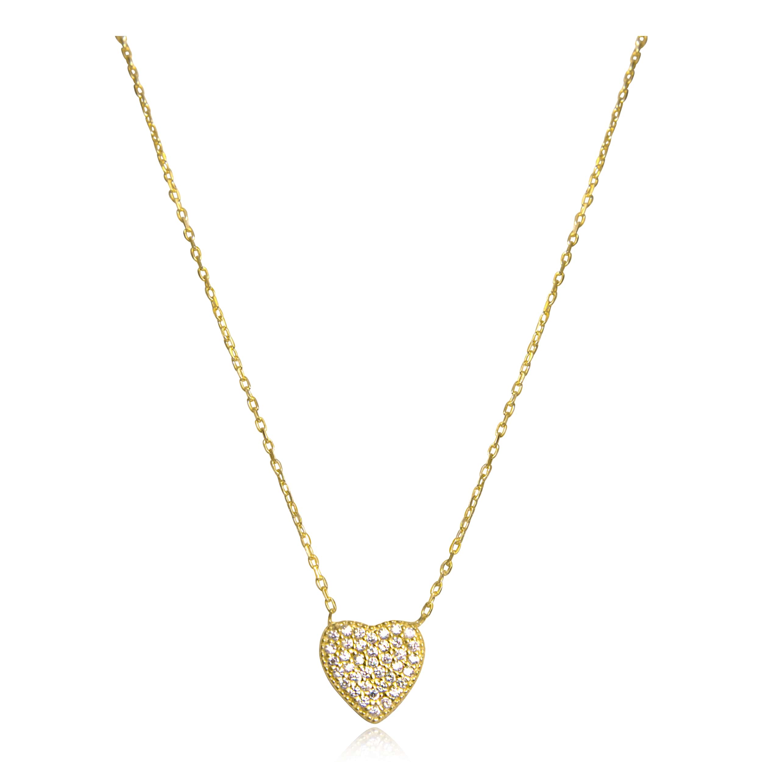 Angelie Diamond Heart Gold Necklace