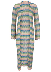 Pointelle Striped Duster Stripe Multi