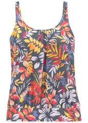 Tankini Top Grey Floral