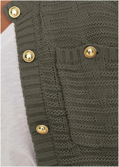 Button Detail Cardigan Olive