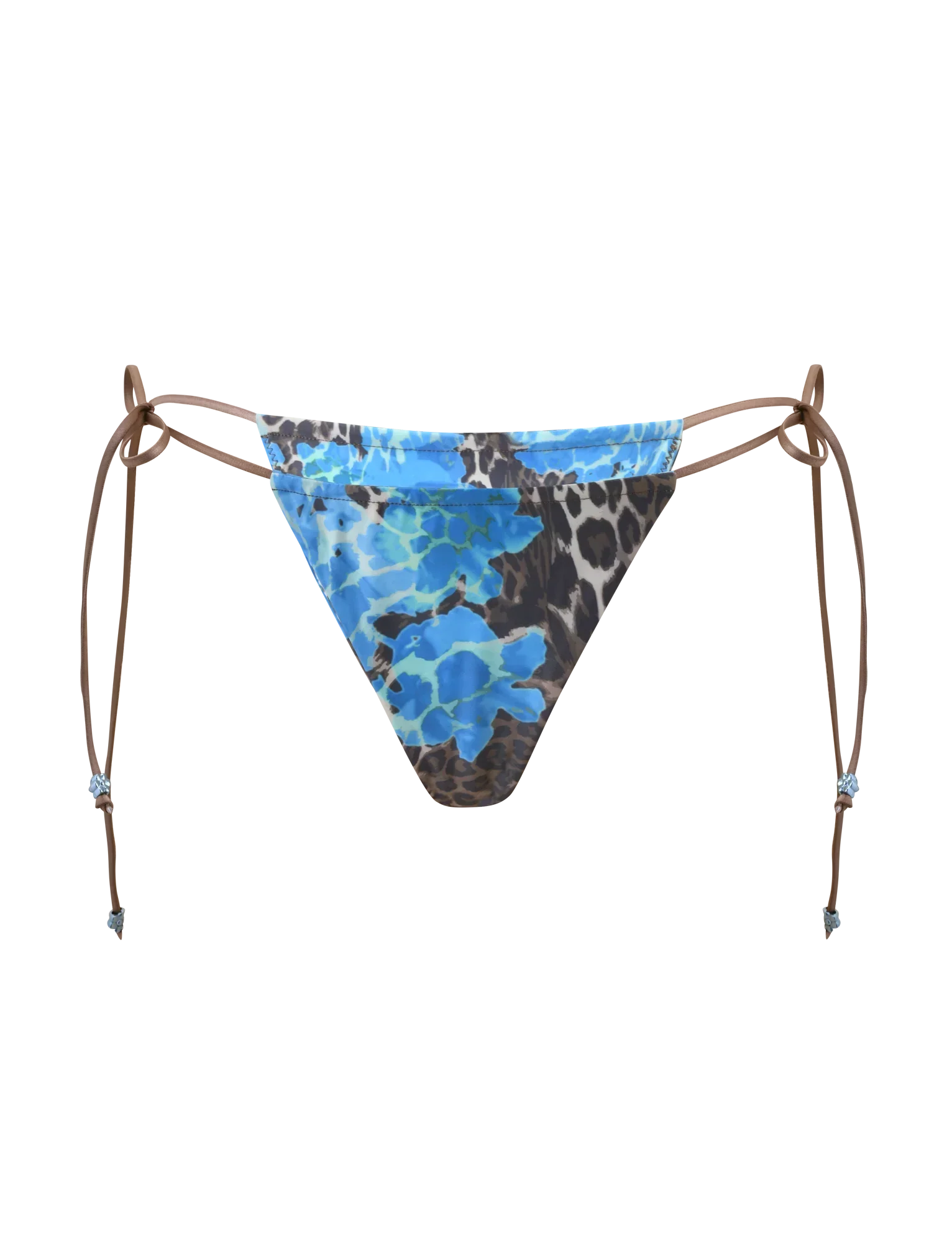 AVE BIKINI BOTTOM BLUE LEOPARD