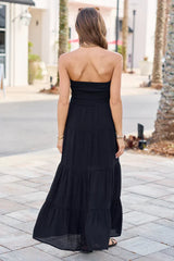 Ainsley Black Strapless Maxi Dress