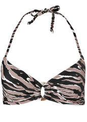 Luxe Ring Halter Top Luxe Zebra