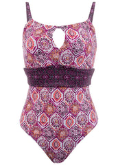 Belted One Piece Royal Mosaic