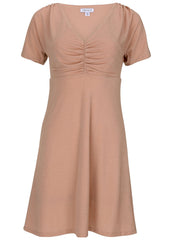 Glitter Mini Dress Champagne Blush