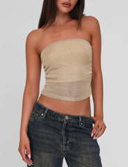 HARRIETT TUBE TOP GOLD