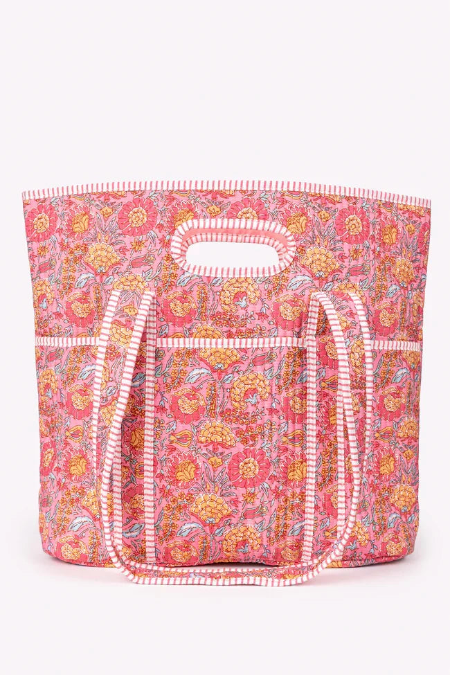 Avery Pink Floral Quilted Tote SALE