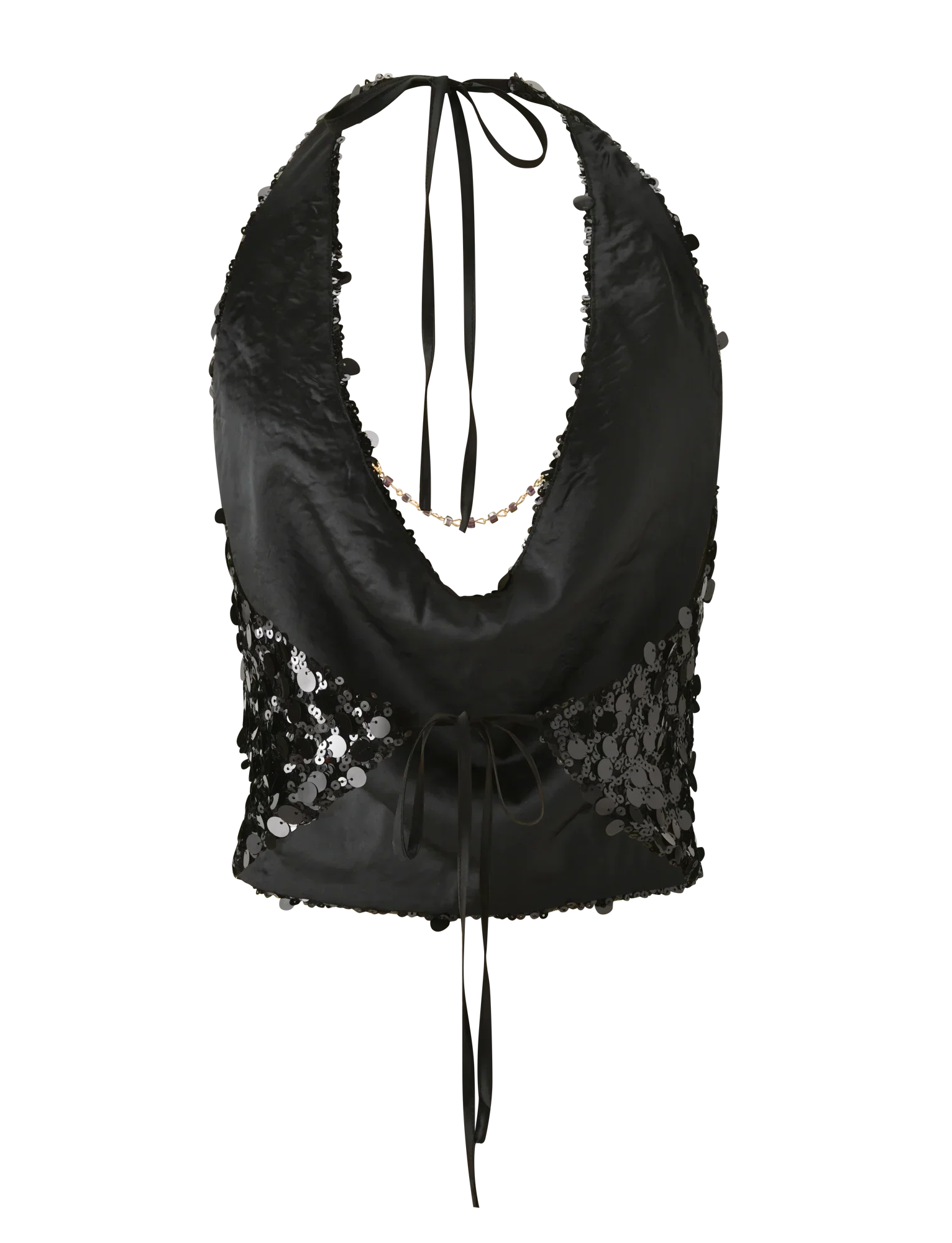 ZANA TOP BLACK SEQUIN