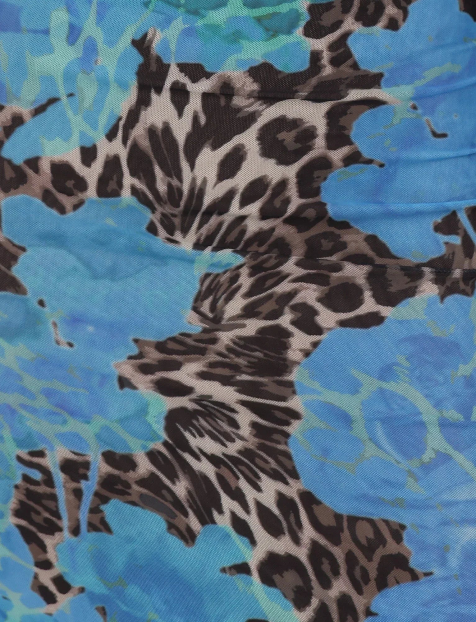 JULIANNA DRESS BLUE LEOPARD