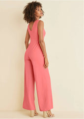 Wide Leg Jumpsuit Coral