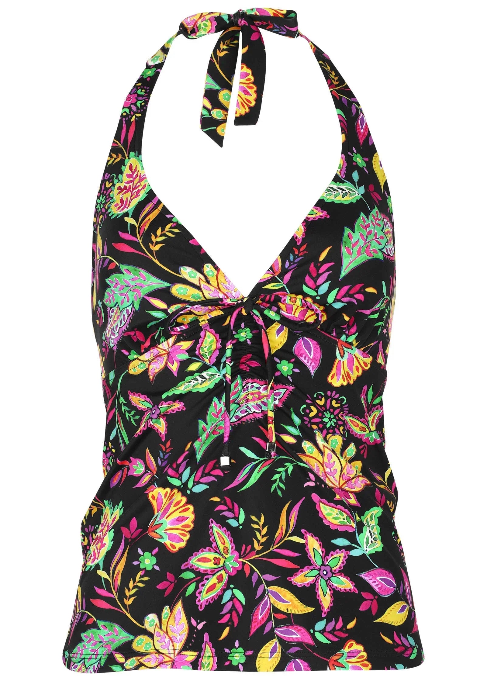 Sicily Halter Tankini Top Field Floral