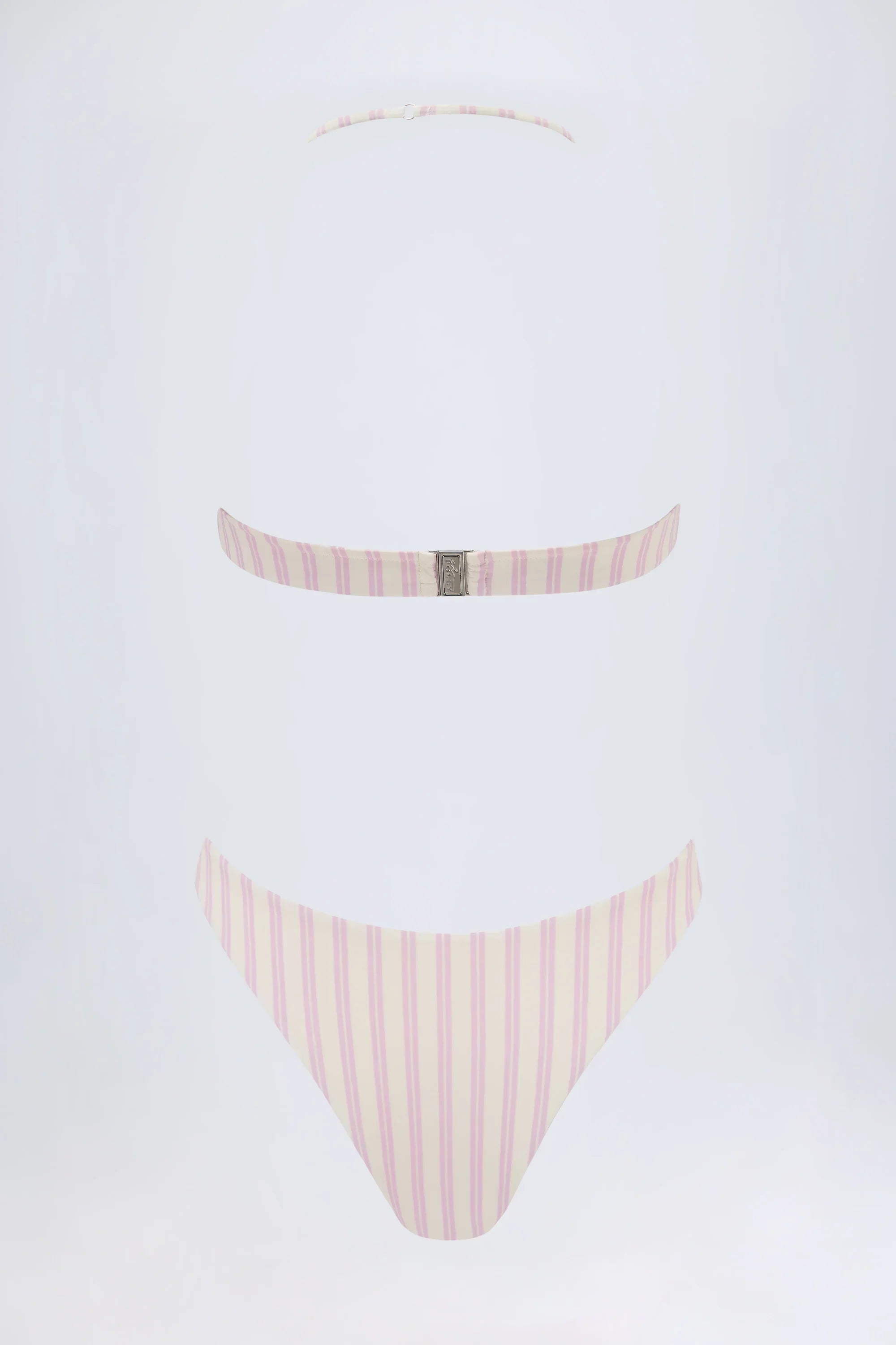 Cut Out Halterneck Swimsuit in Mauve