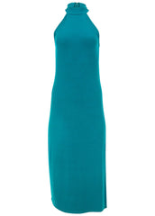High Neck Midi Dress Teal