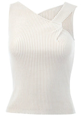 Twist Detail Sweater Tank Cloud Dancer