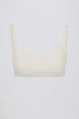 Soft Active Seam Detail Sports Bra in Oat