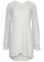 Crochet Cover Up Dress White