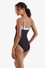 Drift One Piece Black White Layered Solids