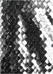 Mirror Sequin Mini Dress Silver